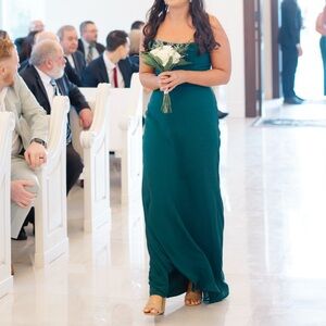 Jenny Yoo Classic Black Strapless Gown